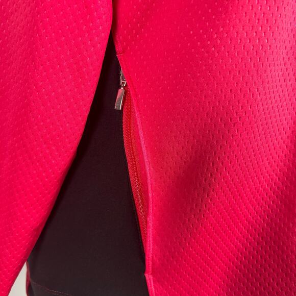 Nike Golf Therma Fit Pink Black Full Zip Athletic Jacket Medium Women Collared - Picture 3 of 5